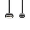 CAVO CELLULARE USB NEDIS CCGT60500BK10 CAVO PIATTO USB 2.0  A MASCHIO - MICRO  B MASCHIO NERO 1 METRO